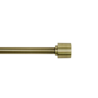 allen roth 72 in to 144 in brass steel single curtain rod lowes com