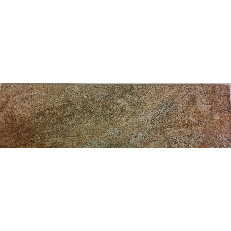 Style Selections Floine Scabos Porcelain Travertine Style Selections Floine Scabos Porcelain Travertine Bullnose Tile Common 3 In X 12