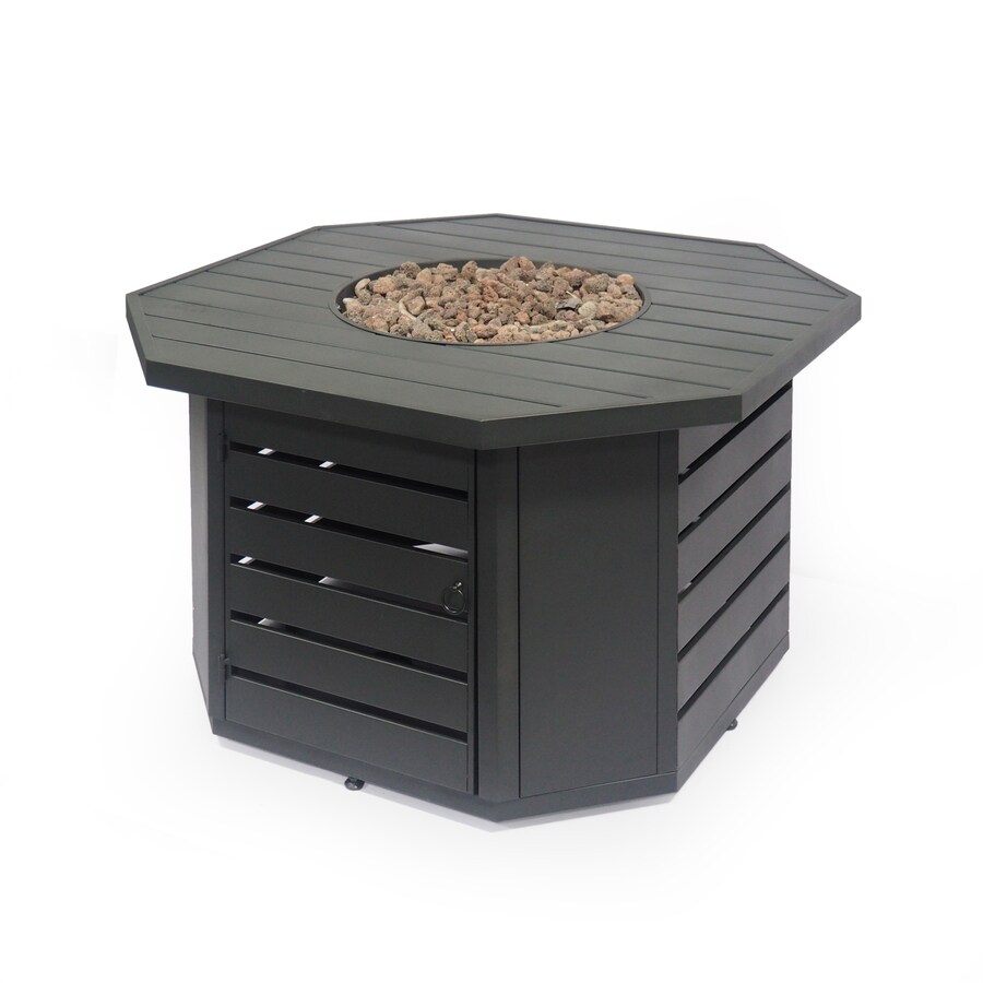 Best Selling Home Decor Rene Outdoor Octagonal Iron Fire Pit, Matte