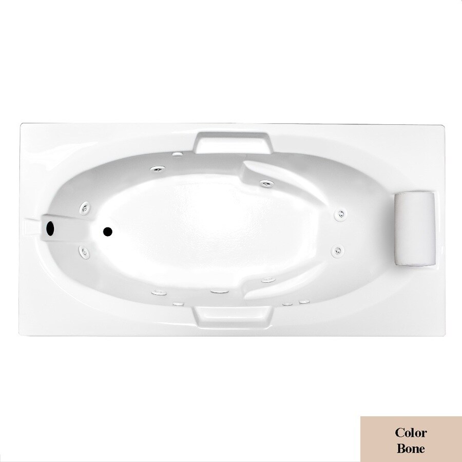 Laurel Mountain 4260EW345 Everson Bone Acrylic Rectangular Whirlpool Tub (Common: 42-in x 60-in; Actual: 22-in x 42-in x 60-in)