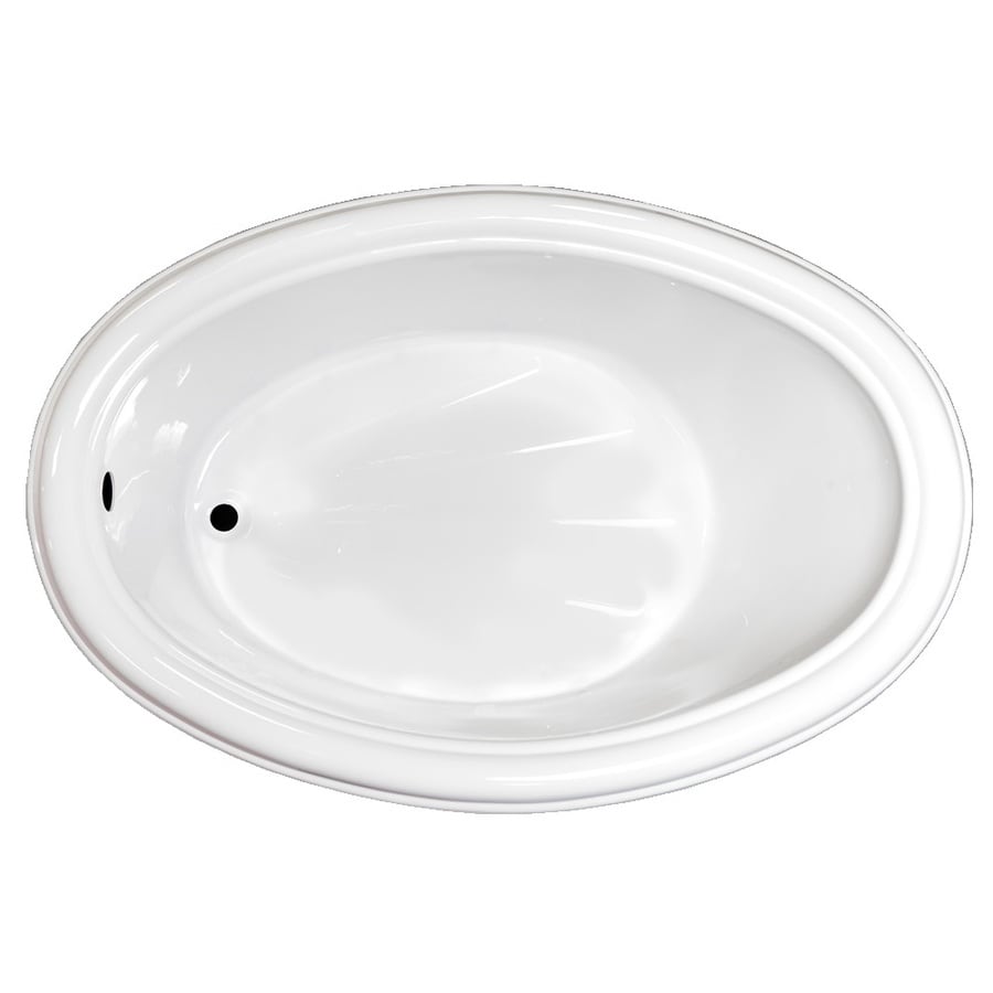 Laurel Mountain Zetta White Acrylic Oval Drop In Bathtub With Laurel Mountain Zetta White Acrylic Oval Drop In Bathtub With Reversible Drain Common
