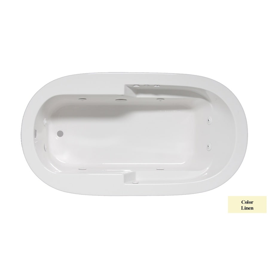 Laurel Mountain 4272VW658 Venango Linen Acrylic Oval Whirlpool Tub (Common: 42-in x 72-in; Actual: 22-in x 42-in x 72-in)