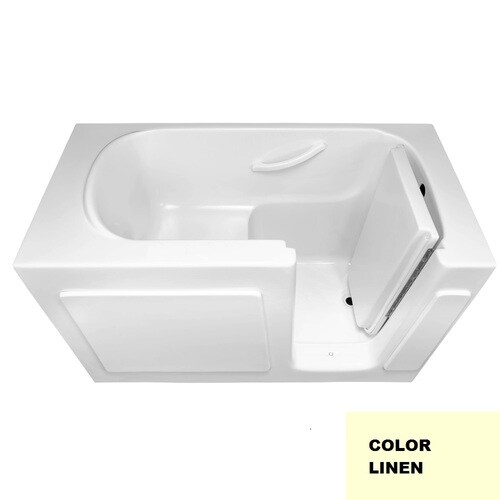 Laurel Mountain Westmont Linen Gelcoat/Fiberglass Rectangular Walkin Bathtub with RightHand