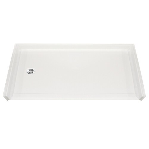 Laurel Mountain Garland Shower Base White Gelcoat/Fiberglass Shower