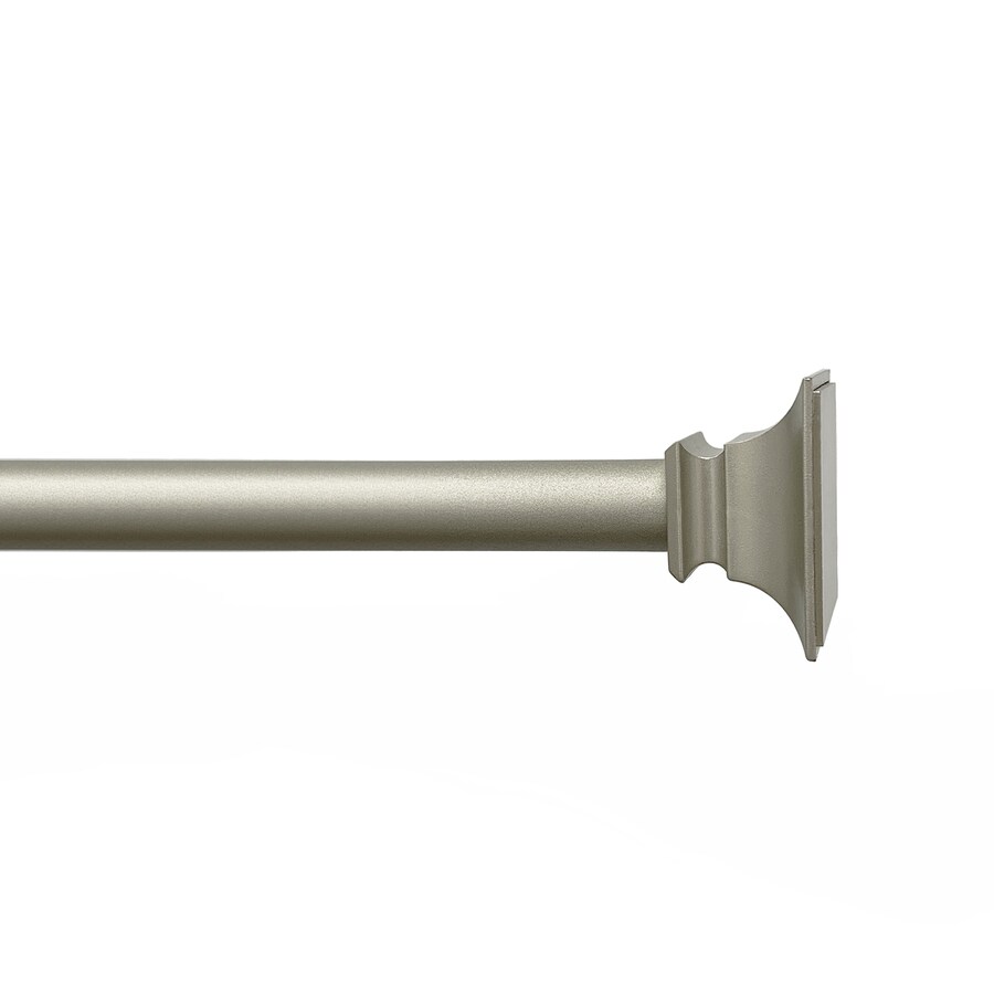 Lumi 84 In To 120 In Silver Plastic Single Curtain Rod At Lowes Com