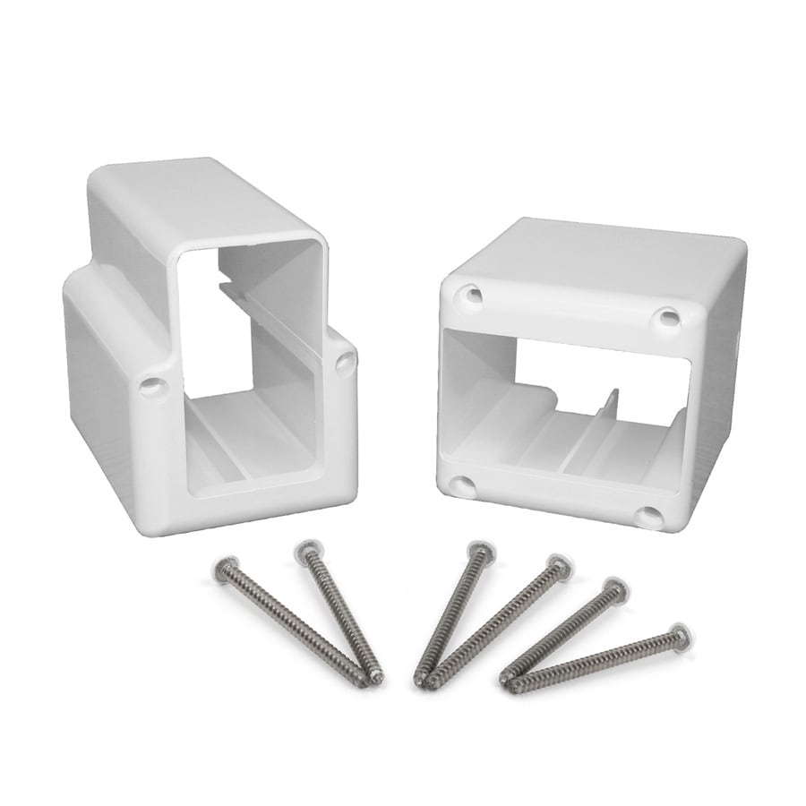 Fiberon Traditional White PVC Stair Connector at