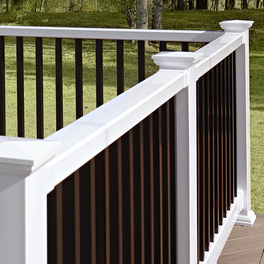 Fiberon Traditional White Deck Handrail in the Deck Railing department ...