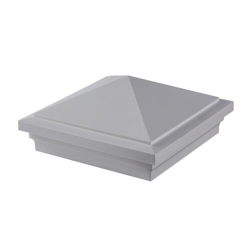 Fiberon 5in x 5in Symmetry Tranquil White PVC Deck Post Cap in the