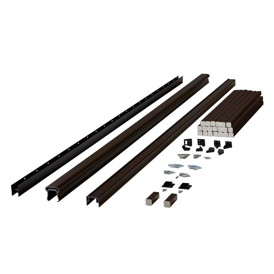 Fiberon (Assembled: 8-ft x 3-ft) Simply Brown Composite Deck Railing Kit in the Deck Railing ...