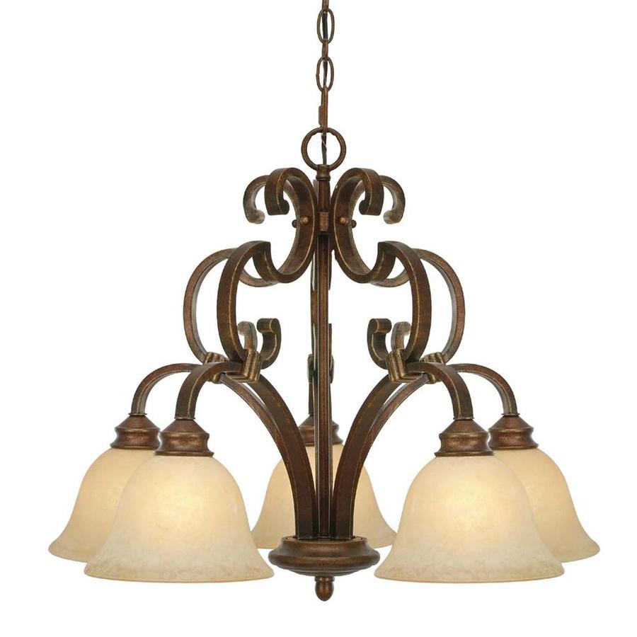 5-Light Collette Champagne Bronze Chandelier in the Chandeliers ...