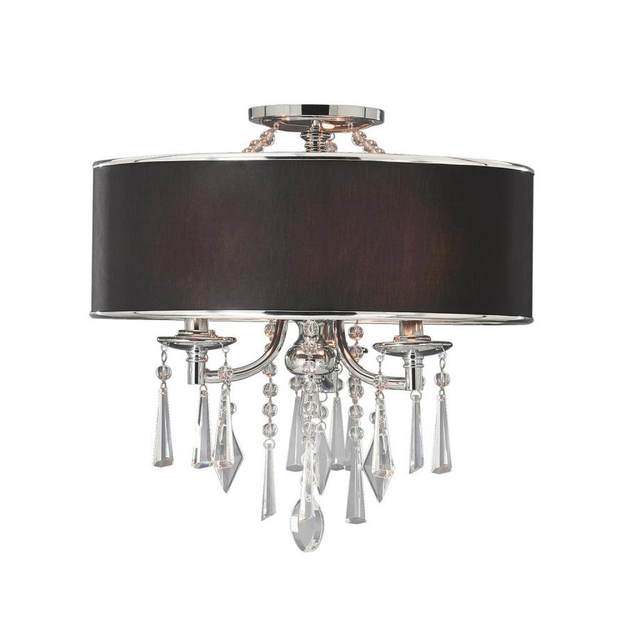 Golden Lighting Echelon 16.5-in Chrome Glam Semi-flush Mount Light