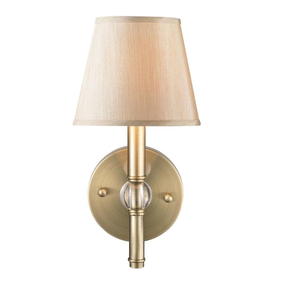 Golden Lighting Waverly 6-in W 1-Light Aged Brass Transitional Wall Sconce