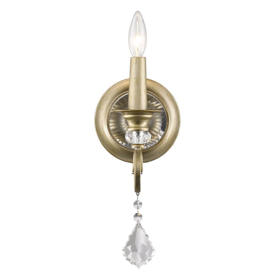 Golden Lighting Ella 5.875-in W 1-Light White Gold Glam Wall Sconce