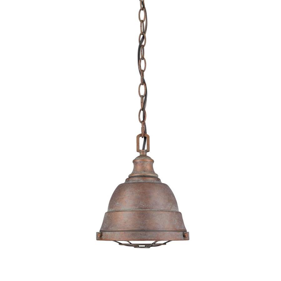 Golden Lighting Bartlett Copper Patina Pendant Light Rustic Dome Pendant Light