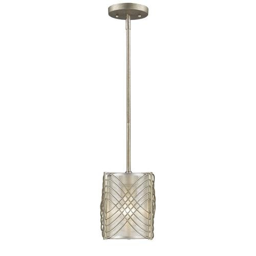 Golden Lighting Zara White Gold Pendant Light Transitional Drum Pendant ...