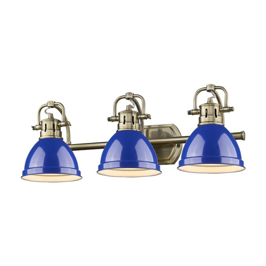 Golden Lighting Duncan 3-Light Brass Traditional Vanity Light