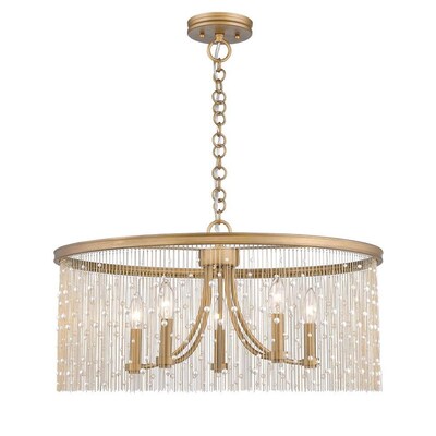 Golden Lighting Marilyn 5-Light Peruvian Gold Glam Chandelier Golden Lighting Marilyn 5-Light Peruvian Gold Glam Chandelier