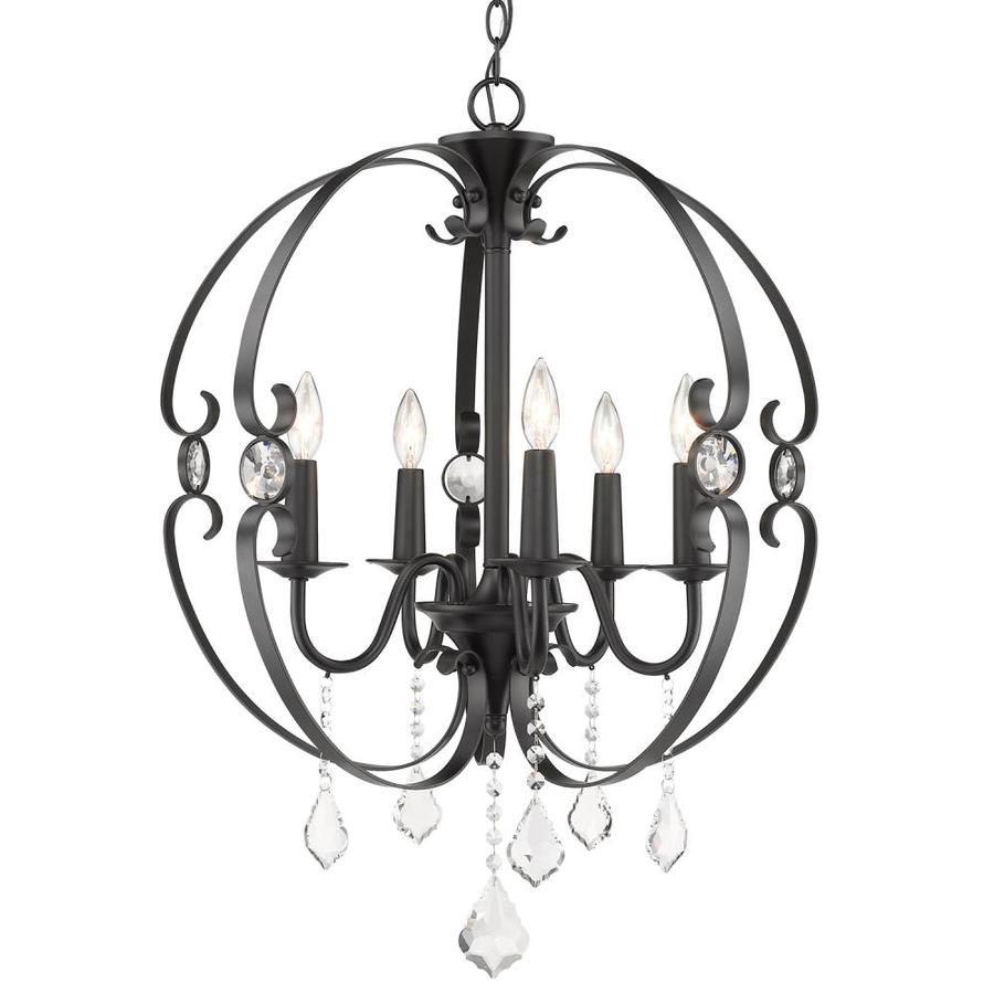 Golden Lighting Cynthia 5-Light Black Transitional Chandelier