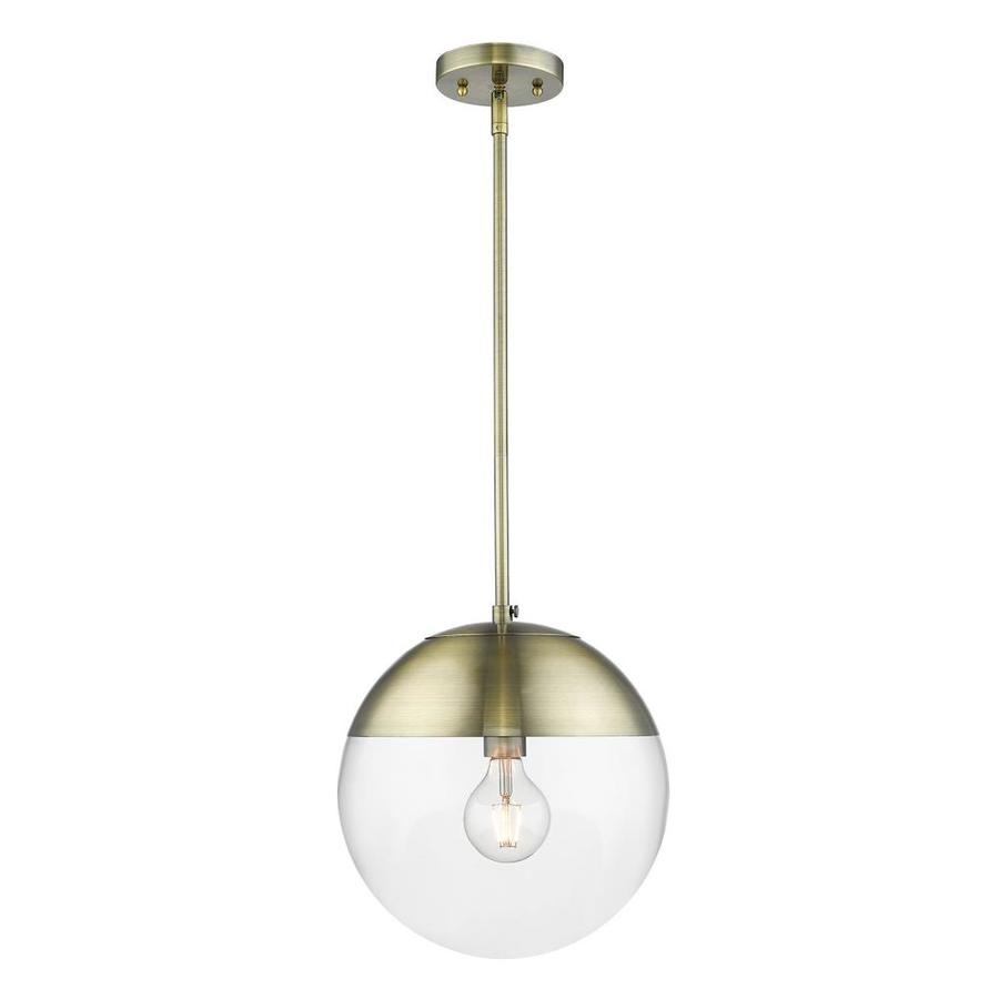 Clear Glass Globe Pendant Light golden lighting dixon aged brass single transitional clear glass globe pendant light