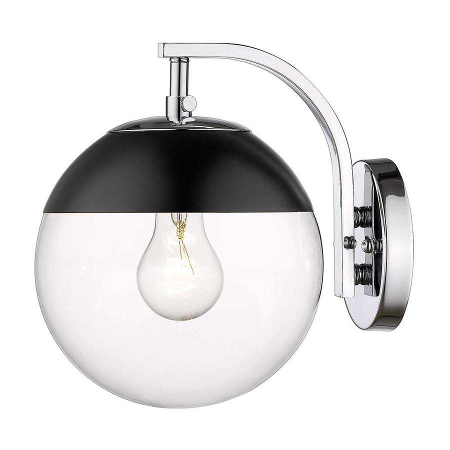 Golden Lighting 3218-1W BLK-RED One Light Wall Sconce
