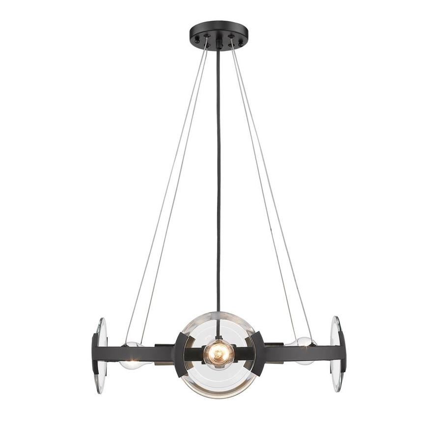 Golden Lighting Amari 4Light Black Modern/Contemporary Clear Glass