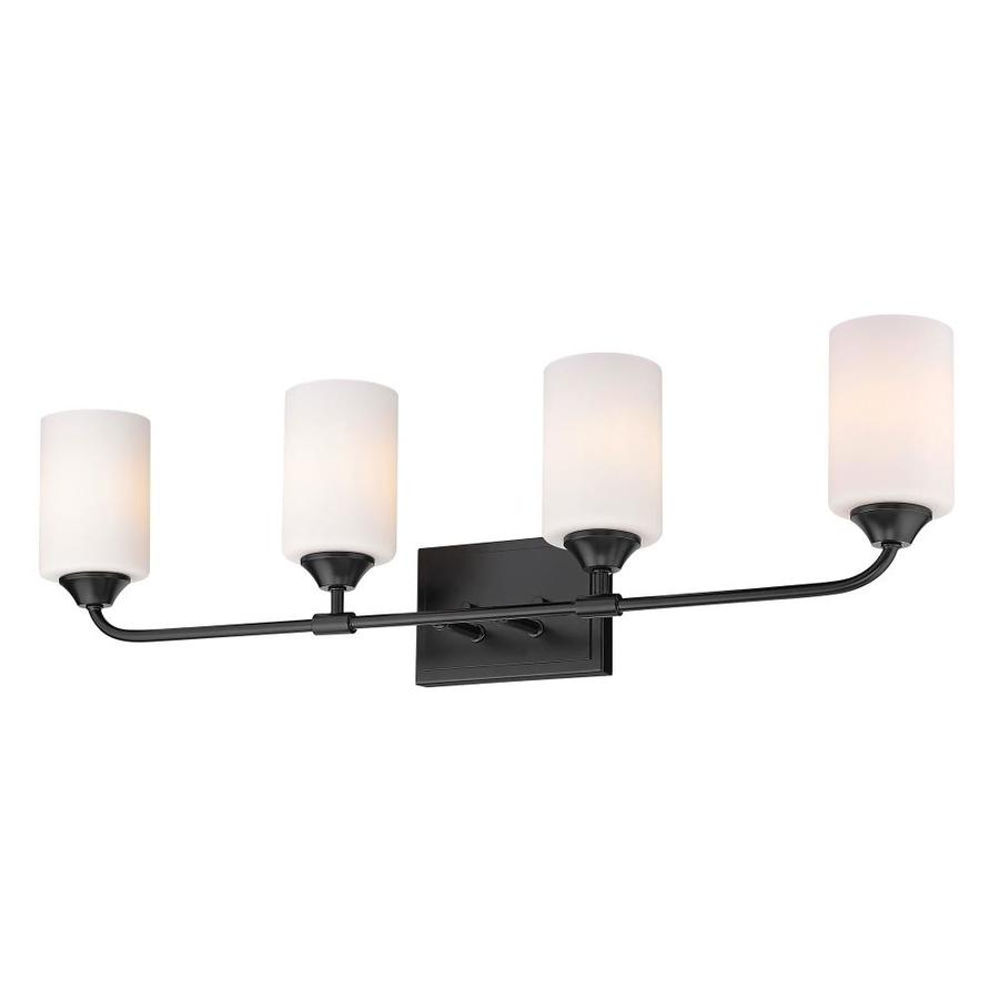 Golden Lighting Ormond 4Light Black Transitional Vanity Light in the