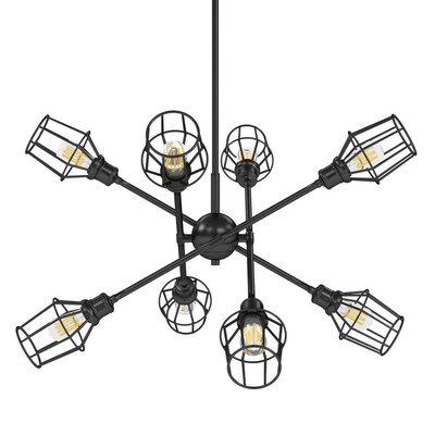 Golden Lighting Axel 8-Light Matte Black Modern/Contemporary Chandelier Golden Lighting Axel 8-Light Matte Black Modern/Contemporary Chandelier