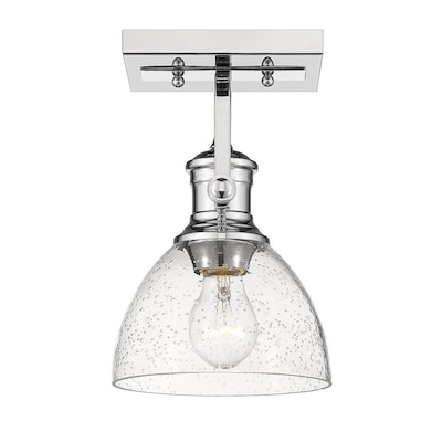 Golden Lighting Hines 8.325-in Chrome Transitional Incandescent Semi-Flush Mount Light Golden Lighting Hines 8.325-in Chrome Transitional Incandescent Semi-Flush Mount Light