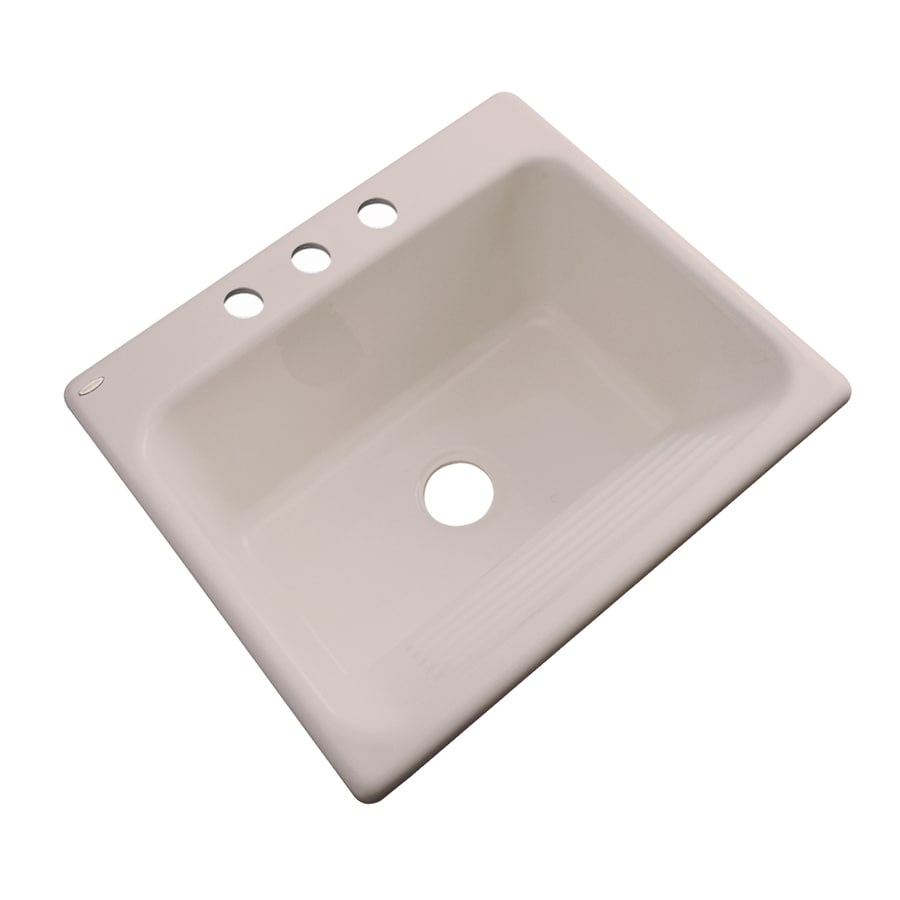 Dekor 31309 22-in x 25-in Fawn Beige Drop-In Laundry Sink