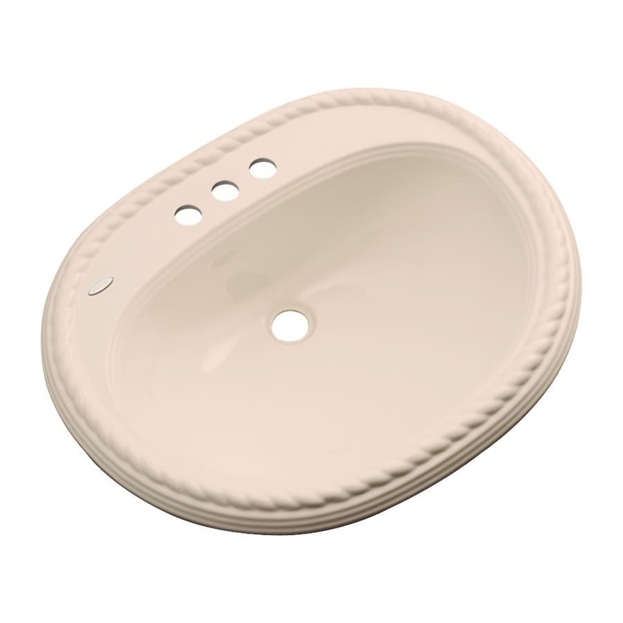 Shop Dekor Manitou Peach Bisque Composite DropIn Oval Bathroom Sink