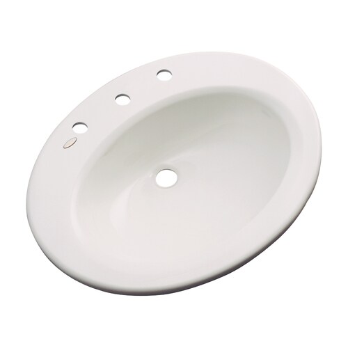 Dekor Avalon Natural Composite Drop-In Oval Bathroom Sink with Overflow ...