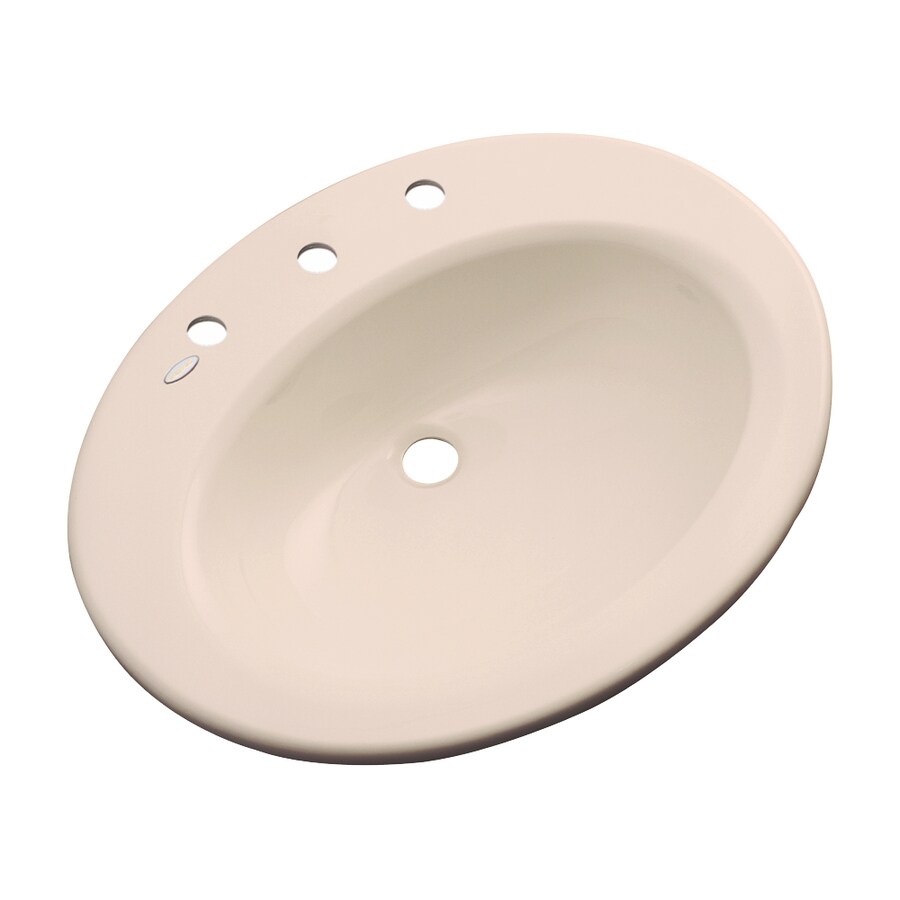 Dekor Avalon Composite Drop-in Oval Peach Bisque Bathroom Sink ( 22.75 ...