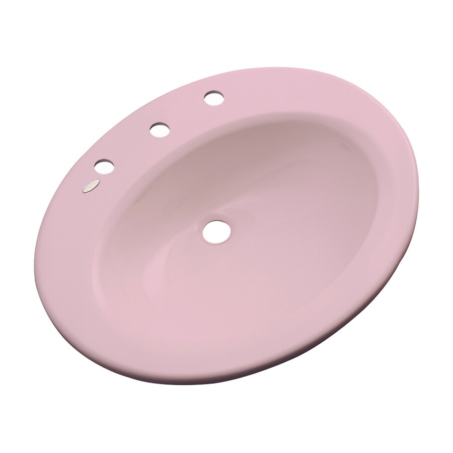 Dekor Avalon Composite Drop-in Oval Dusty Rose Bathroom Sink ( 22.75 ...