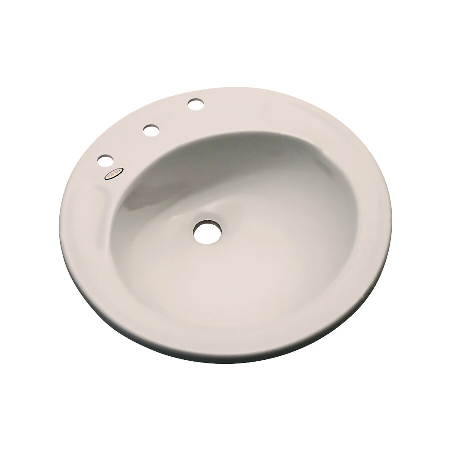 Dekor Woodcrest Composite 19-in Drop-in Round Shell Bathroom Sink at ...