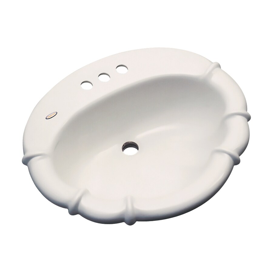 Dekor Montrose Almond Composite DropIn Oval Bathroom Sink with