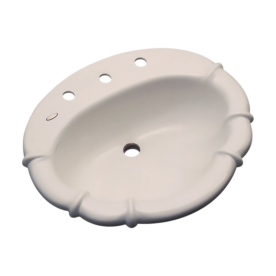 Dekor 82808 Montrose Composite Drop-in Oval Shell Bathroom Sink ( 22-Inches x 19-Inches )