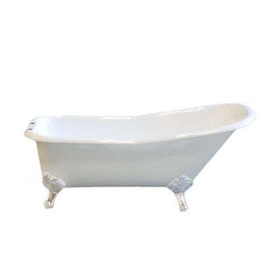 Sign Of The Crab Tahoe 66 5 In White Cast Iron Bathtub With