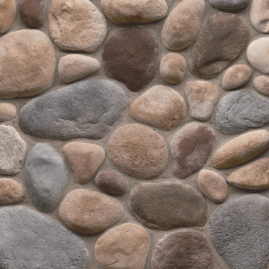 StoneCraft 8 Sq. Ft. Adirondack Riverstone Flats in the Stone Veneer ...