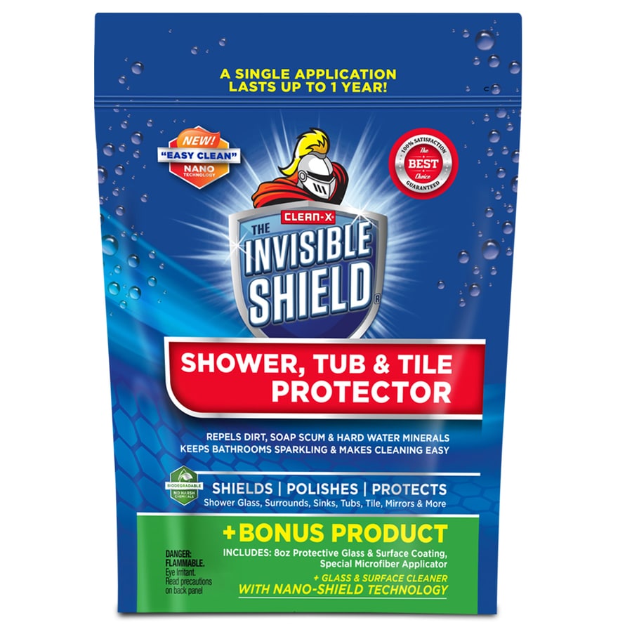 Clean X Invisible Shield Tile Protector Kit 10 Oz Shower And