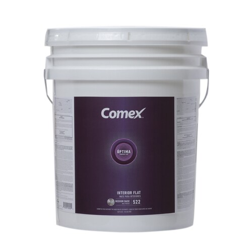 Comex Flat White (Medium Base) Tintable Interior Paint (5Gallon) in