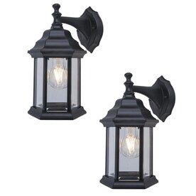 Project Source 11.81-in H Black Medium Base (E-26) Outdoor Wall Light Project Source 11.81-in H Black Medium Base (E-26) Outdoor Wall Light