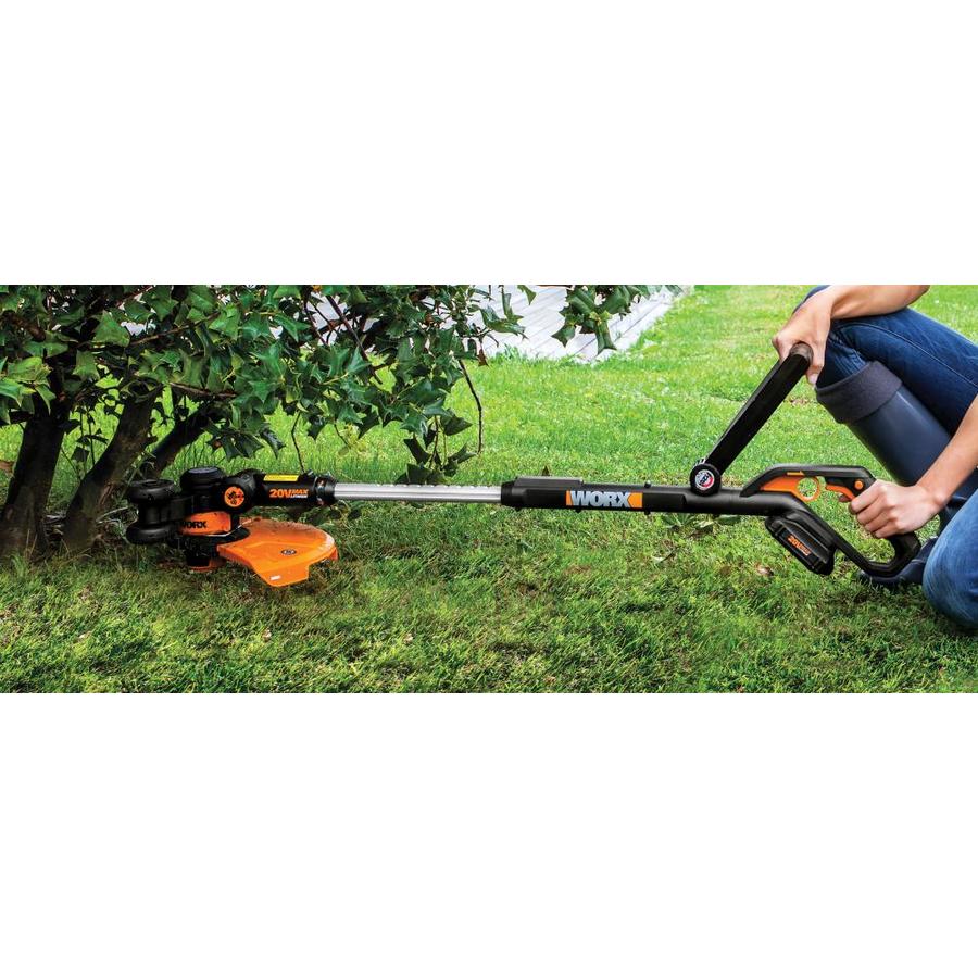 WORX 20 volt 12 in Straight Shaft String Trimmer Charger Included