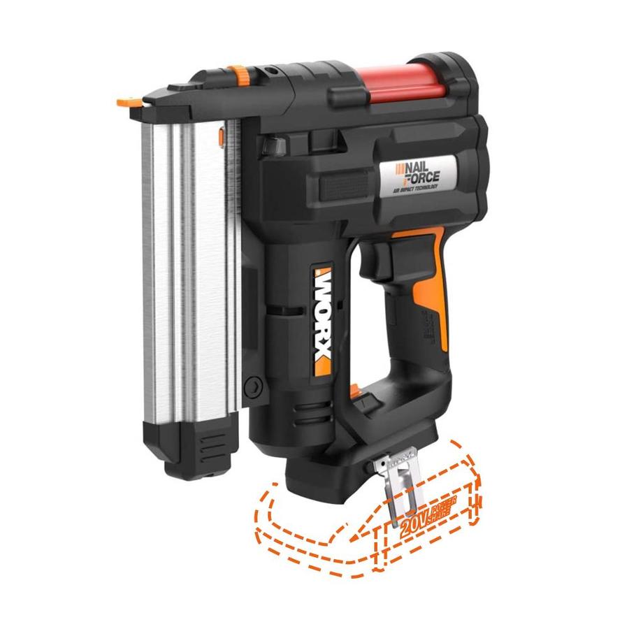 WORX POWER SHARE 20V Cordless 18 -Gauge Brad Nailer/Stapler Gun Kit ...