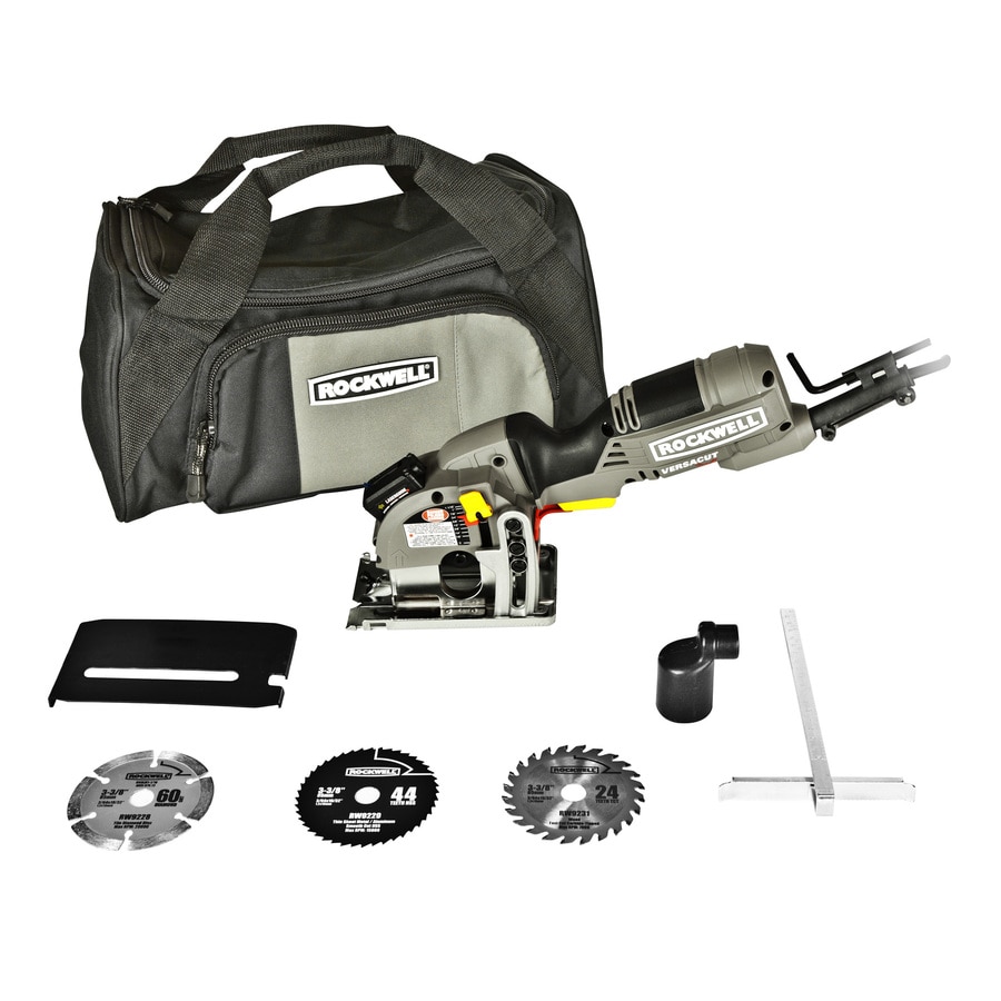 ROCKWELL VersaCut 3-3/8-in 4-Amp Corded Circular Saw with Steel Shoe and Soft Case