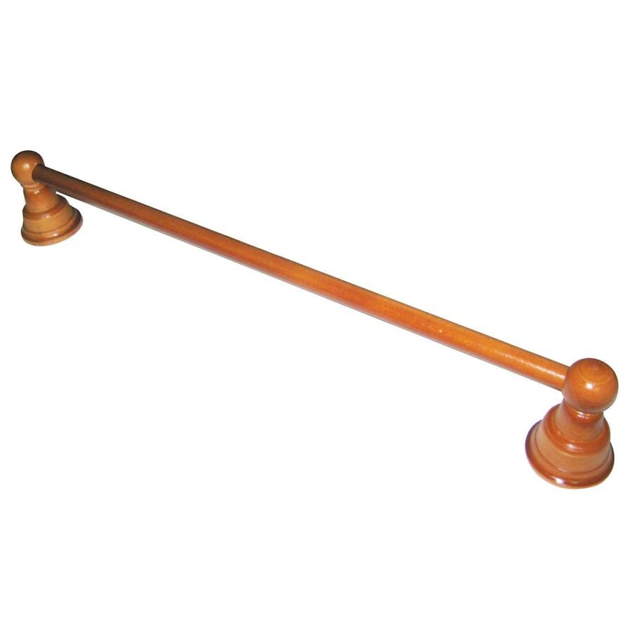 Project Source Oakone 24in Oak Wall Mount Single Towel Bar at