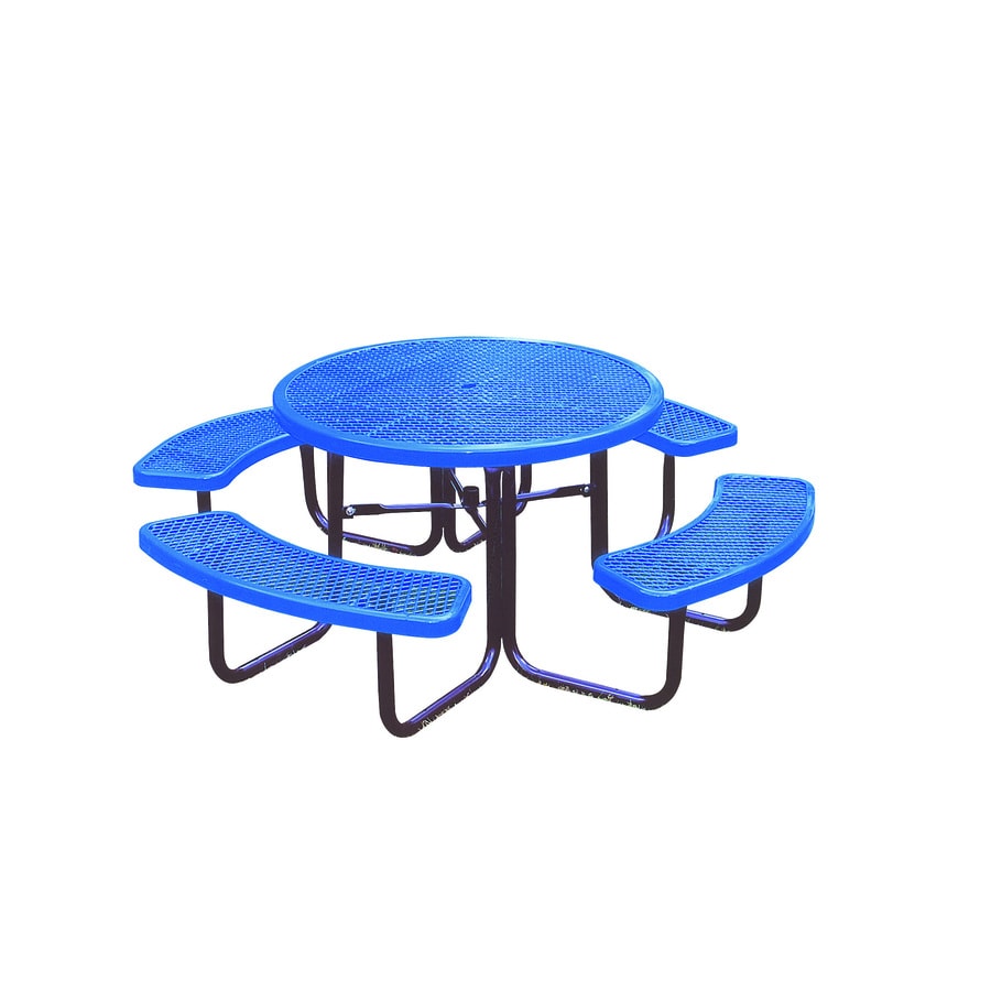 Ultra Play 46 in Blue Steel Round Picnic Table