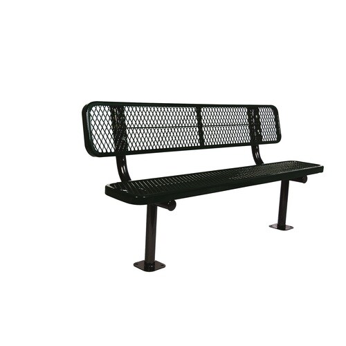 UltraPlay 72in L Steel Park Bench in the Park Benches department at