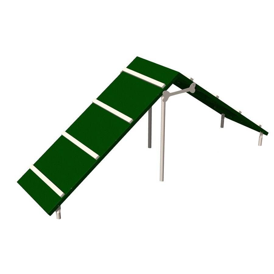 UltraPlay Green and Beige Dog Park Ramp in the Dog Park Agility Course