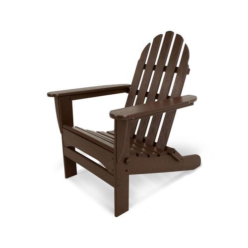 POLYWOOD Classic Adirondack Mahogany Plastic Stationary 