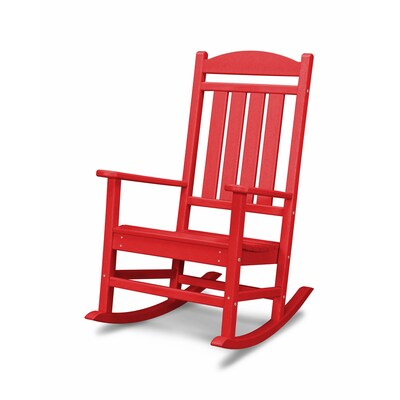 Polywood Presidential Plastic Rocking Chair S With Slat Seat At